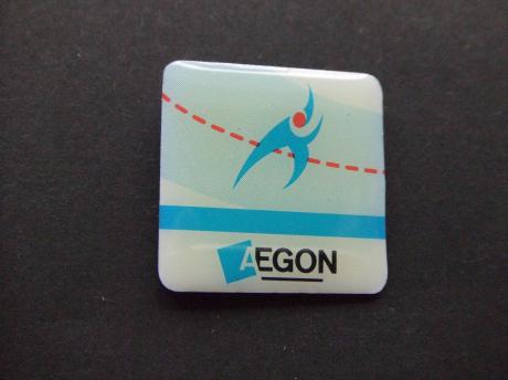 Schaatsen sponsor AEGON lichtblauw